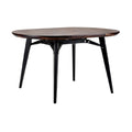 **Table ronde en bois avec pieds en métal pliables**