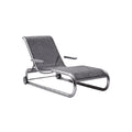 **Chaise longue réglable en aluminium avec tissu en textilène**