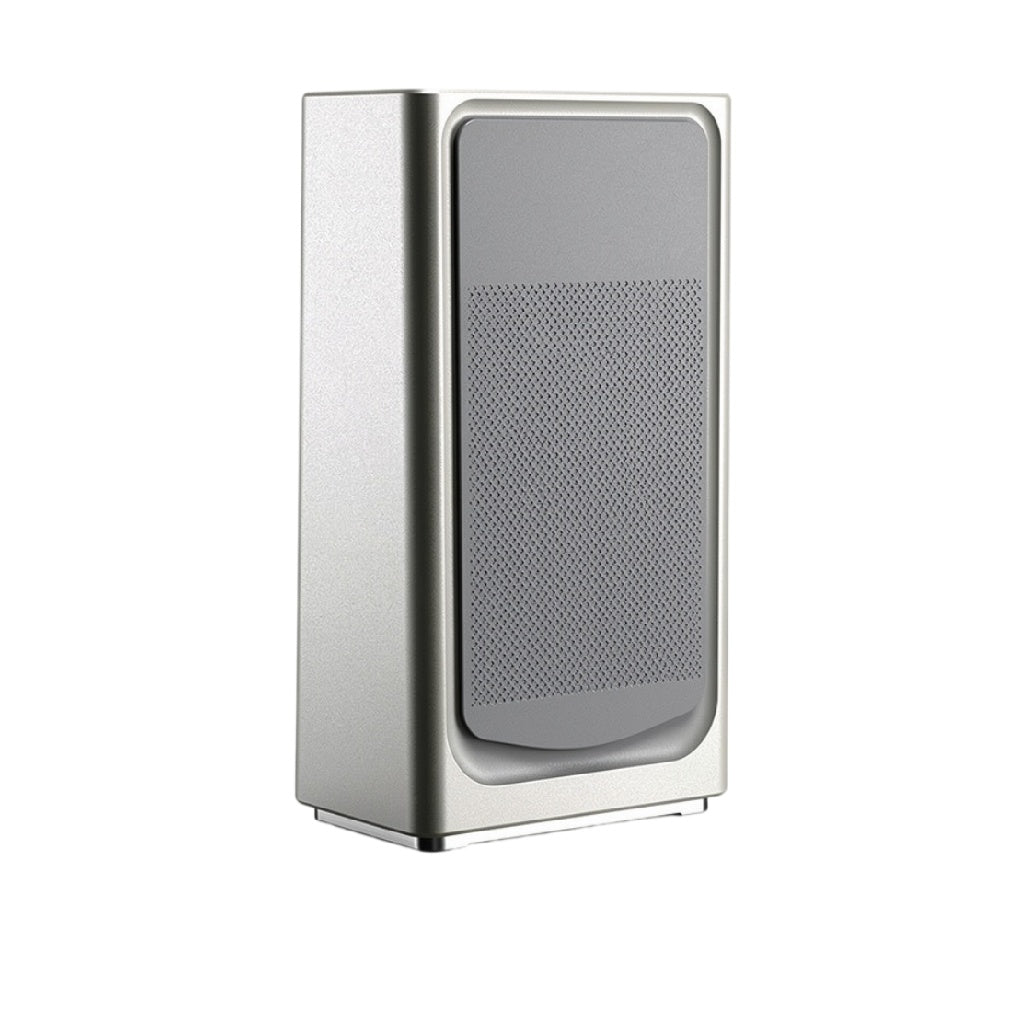**Enceinte connectée avec design moderne et haut-parleurs intégrés**