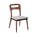 **Chaise en bois avec assise en tissu - Design moderne et épuré**
