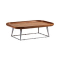 **Table basse rectangulaire en bois avec pieds en métal**