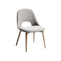 **Chaise moderne en tissu avec pieds en bois**