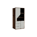 **Armoire de rangement moderne avec tiroirs et étagères**