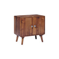 **Meuble de rangement en bois avec portes et pieds en bois**